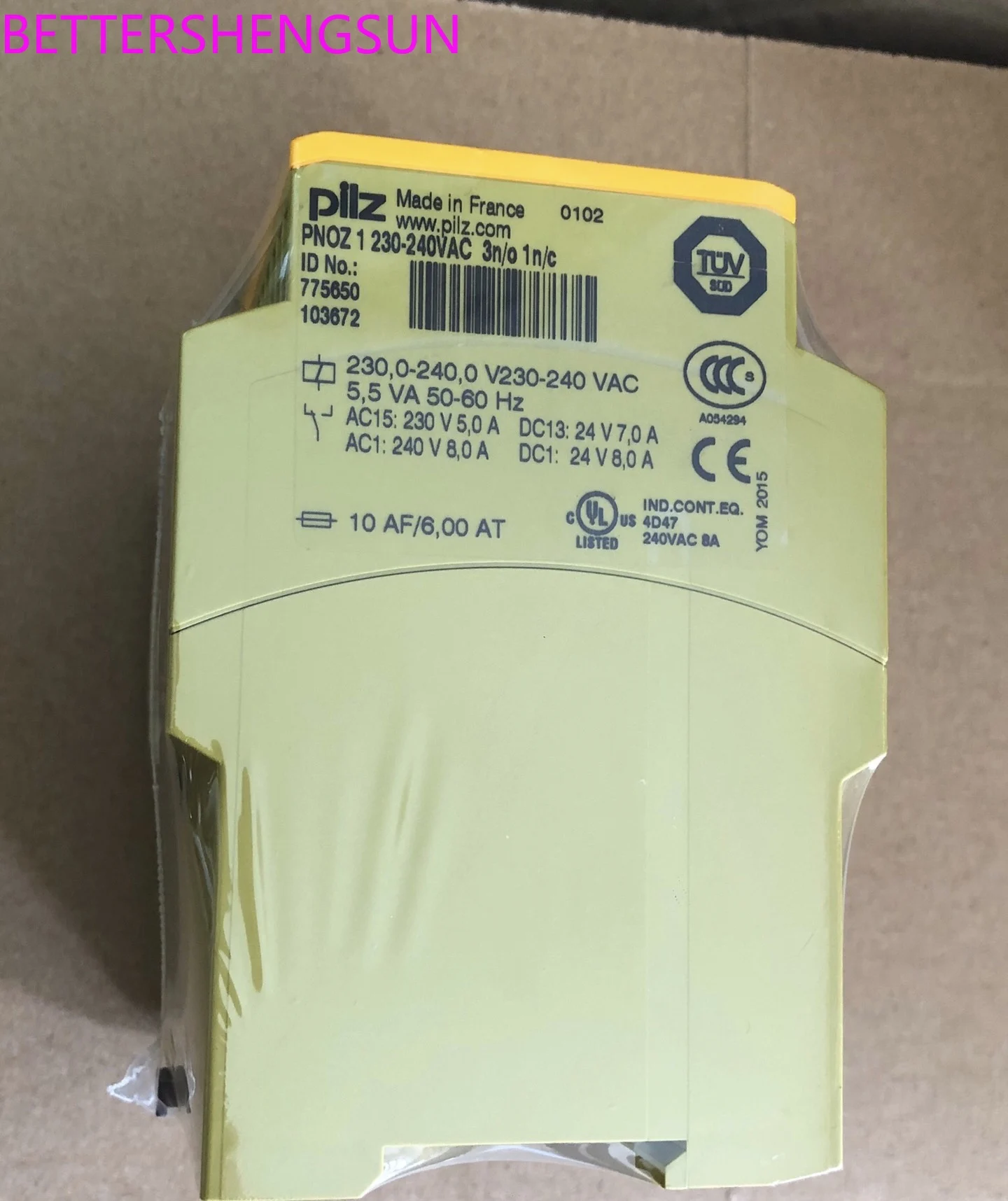 Original safety relay PNOZ 1 order number 775650 230-240VAC