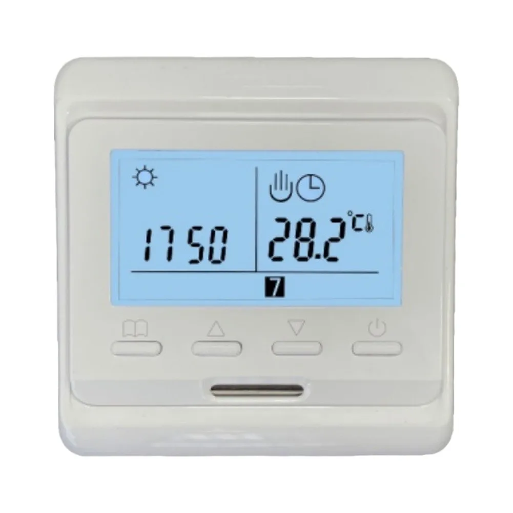 Weekly Programmable Thermostat 16A For Electric Floor Heating, Digital Temperature Controller With Overheat Alarm & Energy Savin