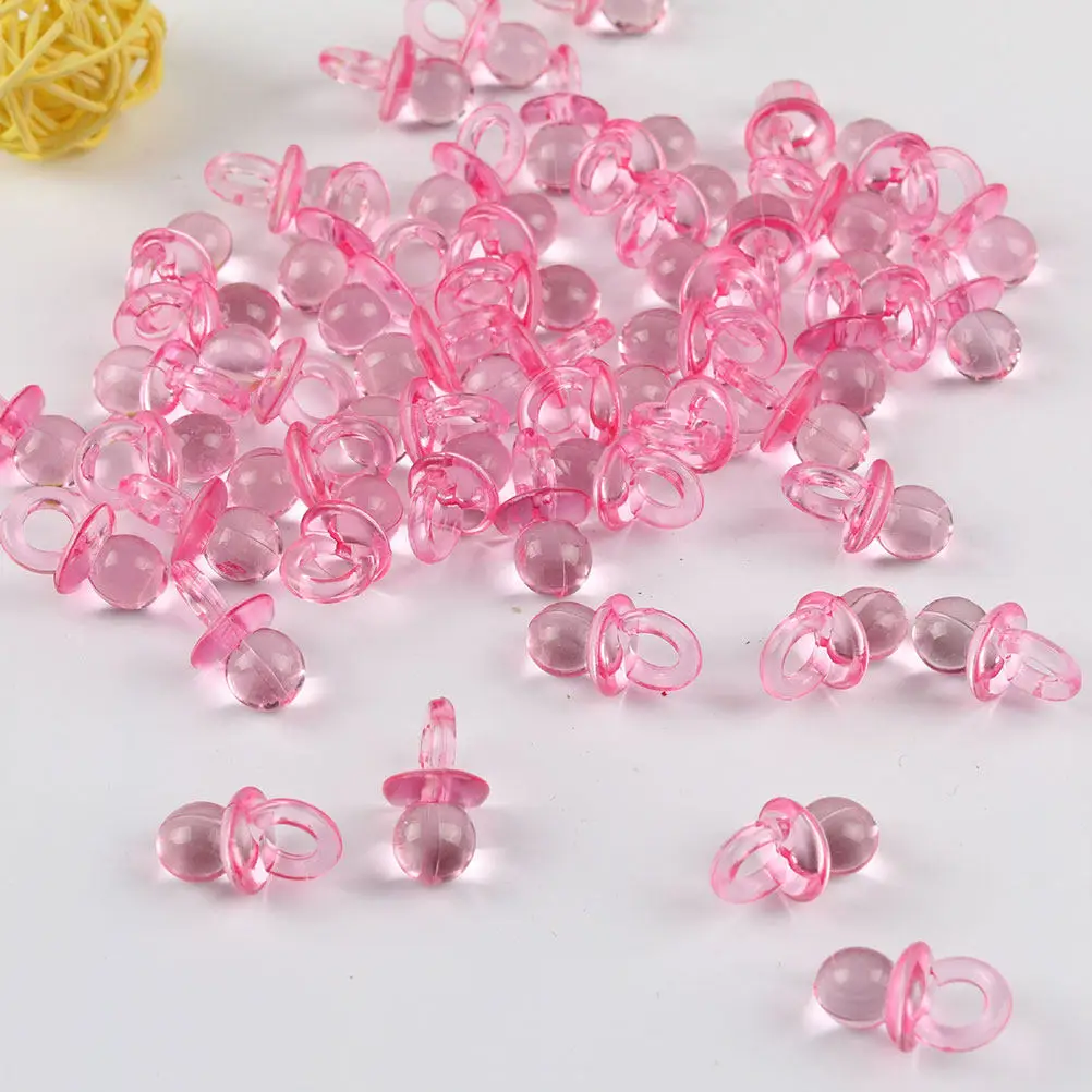 

80Pcs Baby Pacifier Transparent Acrylic Comfort Pacifier Handle Ring Design Promotes Healthy Teeth Gingivitis Care Newborn Gift