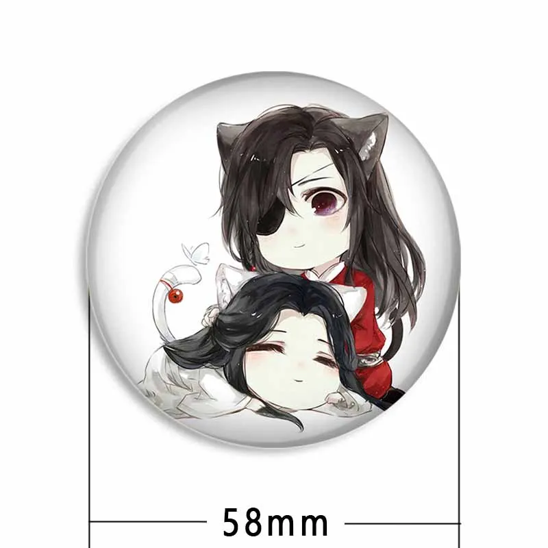 Heaven Official’s Blessing Brooch for Backpack Tian Guan Ci Fu Hua Cheng Xie Lian Cosplay Badge Pin Anime Jewelry Clothes Decor