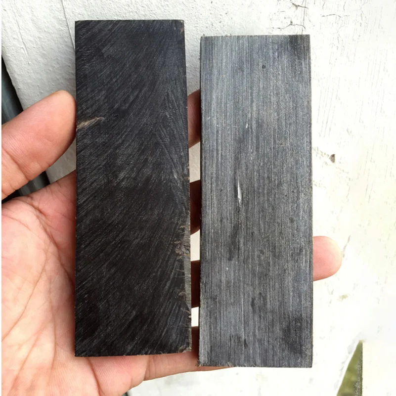 5pcs/lot 120*40*6mm Natural Black Buffalo Horn Board for Knife Tools Grip Handles DIY Making Materials Plates Accessories Parts