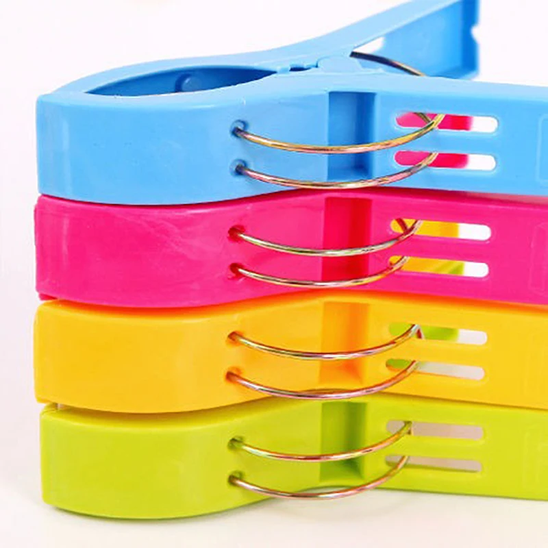 Beach Towel Clips Large Clamps to Hold Towel Holder Plastic Clothes Pegs Hanging Clip Clamps Clothespins for Towels YFJ003
