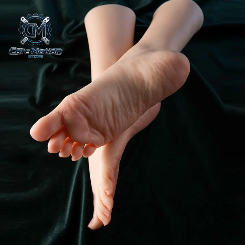 Female mannequin foot model platinum silicone simulation fetish foot props shoes socks jewelry display sole wrinkles about 22 cm