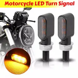 Motorcycle Turn Signal Light 12V 8mm LED Turn Signals Indicator Blinker Lights 3LED 6LED For Honda For Yamaha For Cafe Racer