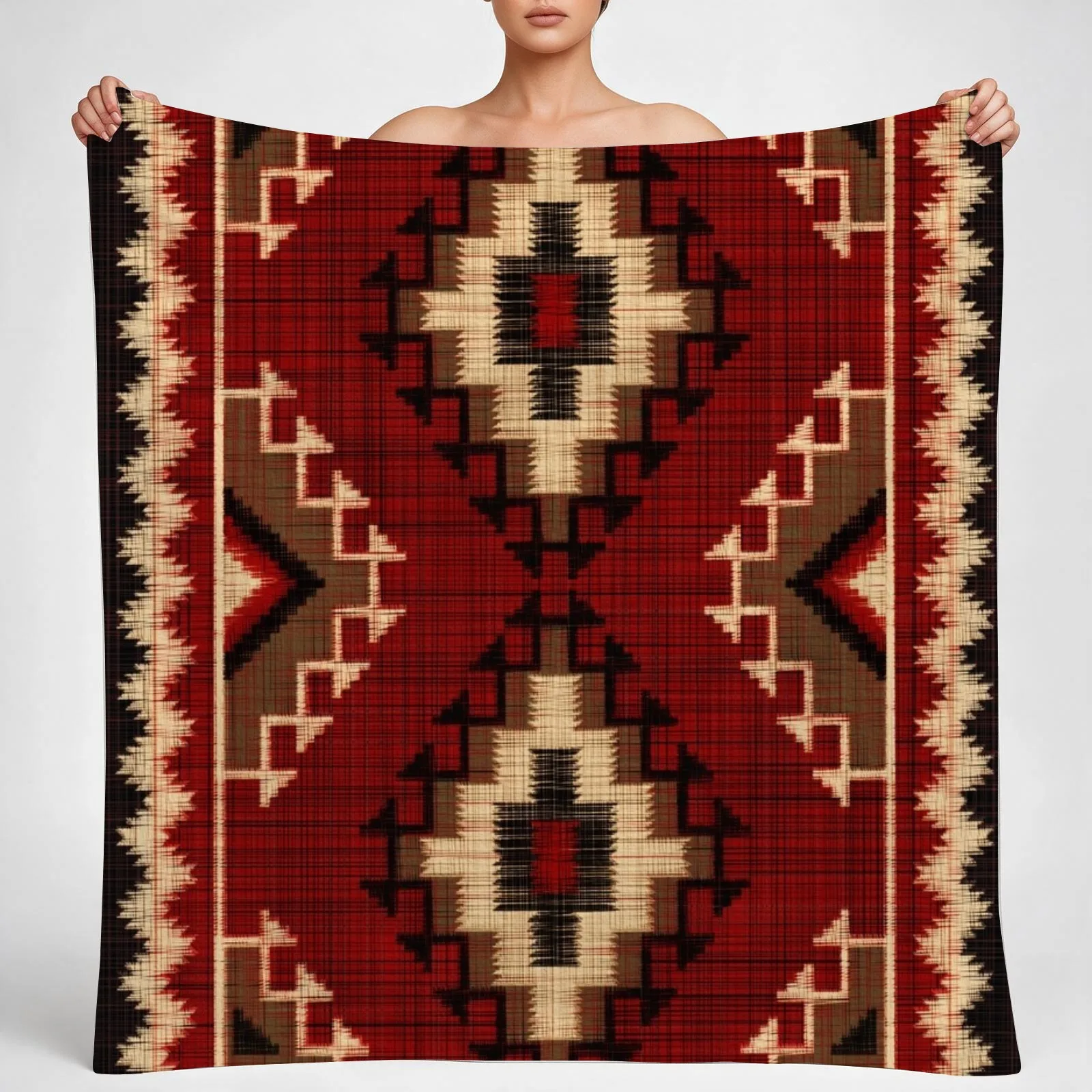 Navajo PATTERNS TRIBAL ETHNIC Throw Blanket couch cozy soft plush fuzzy picnic outdoor blanket