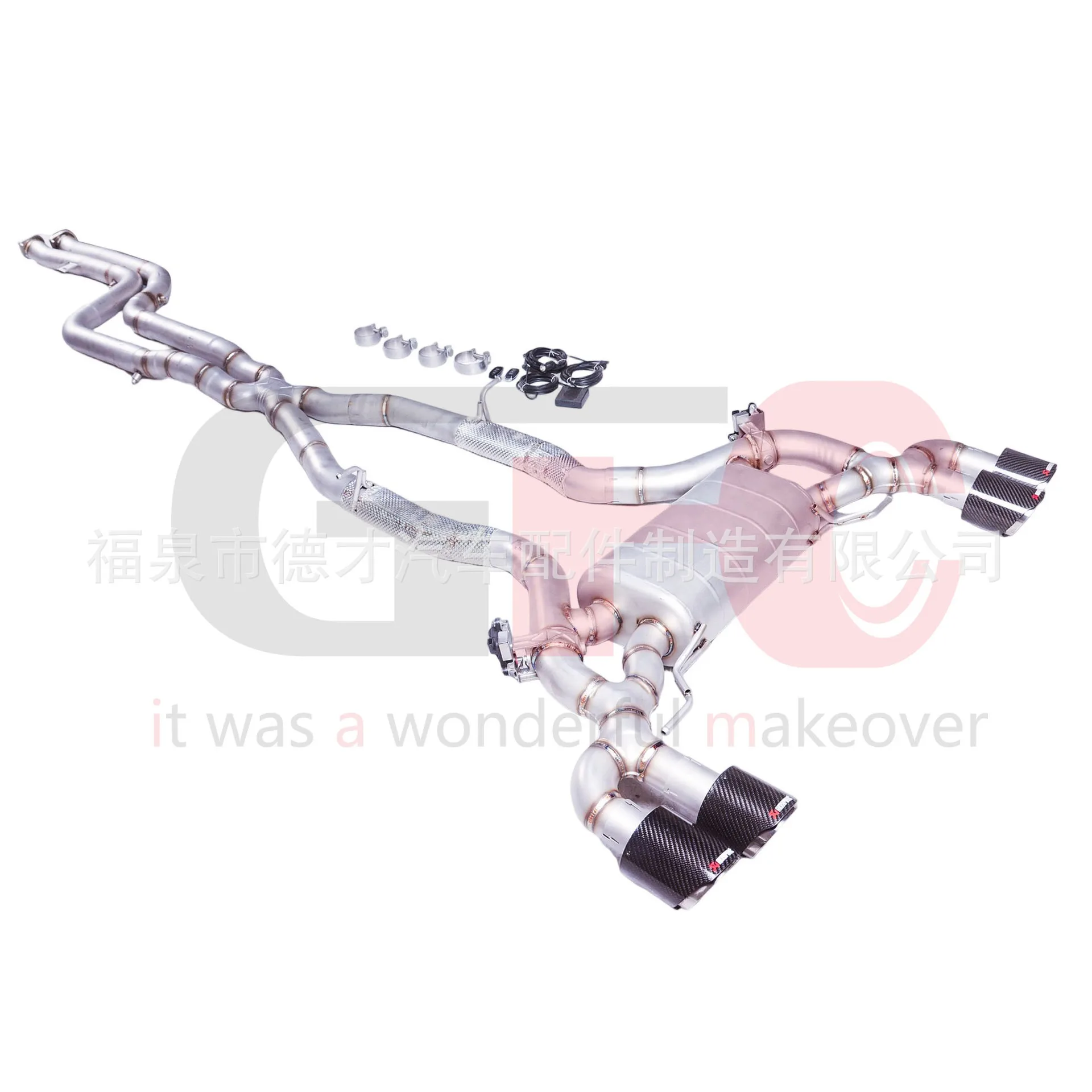 

Suitable for 20 BMW X4M 3.0T F97 F98 s58 with mid-tail exhaust pipe modified sports car sound