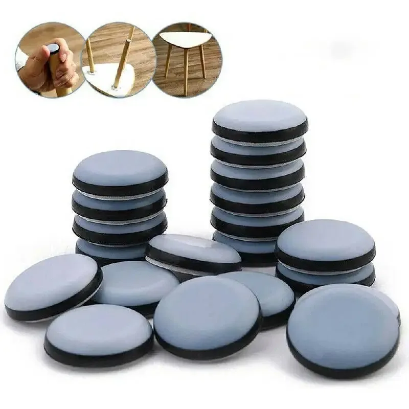 Self-Adhesive Furniture Glides Stick-on Chair Leg Slider Bumper Pad for Floor Protection Compatible with Carpet And Hardwood