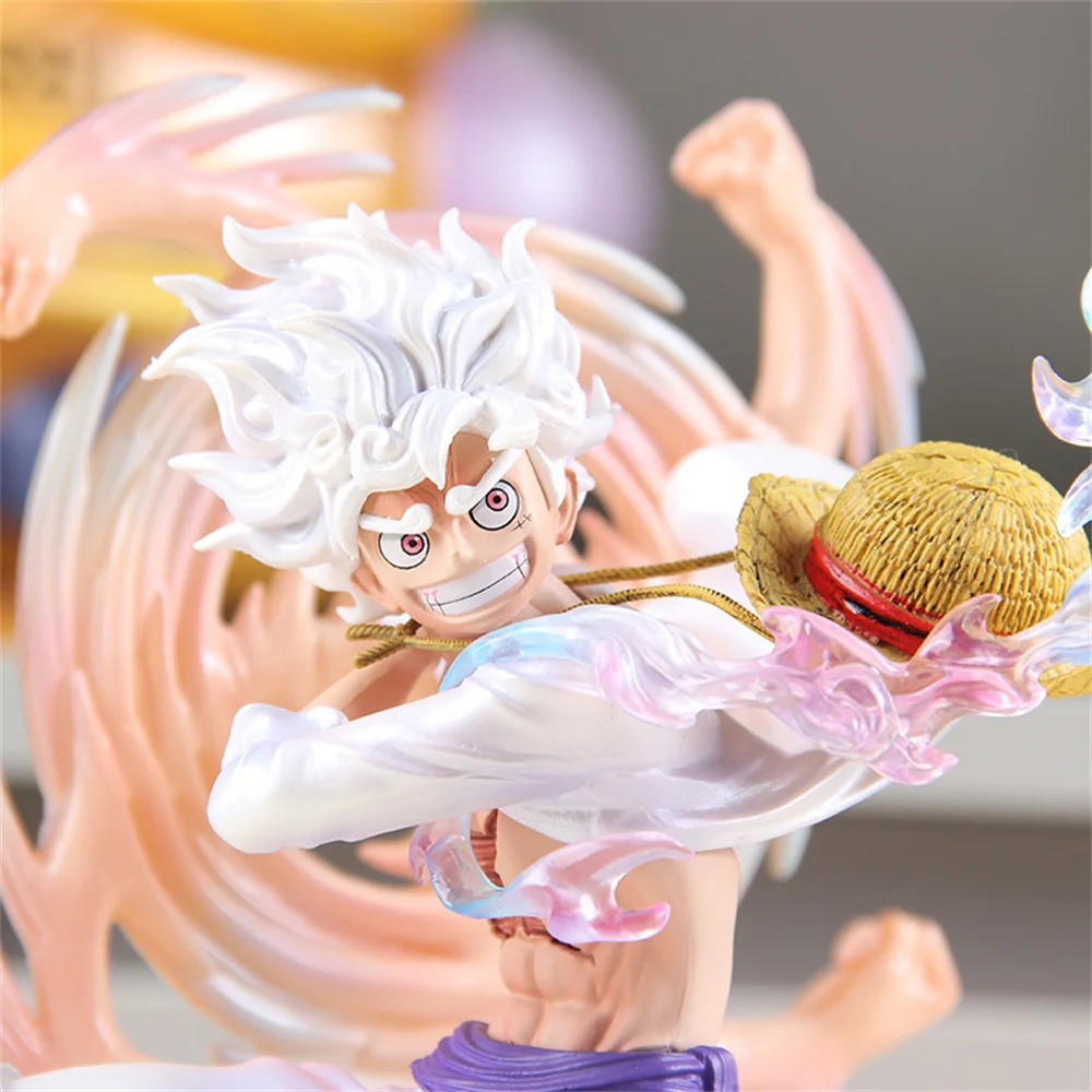 In Stock 19cm Luffy One Piece Anime Figures Swinging  Hands Punching Gear 5 Luffy Figure Desktop Decoration Model Toys Gifts