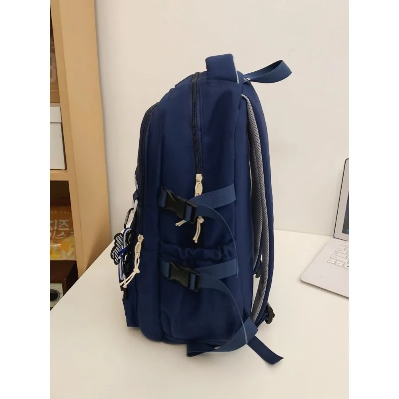 High Capacity Zipper Solid Color School Bags 2024 Hot Sale Bags for Schoolchildren Fashion Versatile Bolsa Alumno