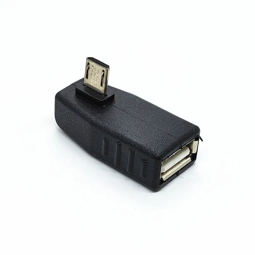 Up & Down&Left& Right Angled Connector Micro USB 2.0 Male to USB 2.0 Female OTG 90 Degree Cable Adapter for USB flash disk