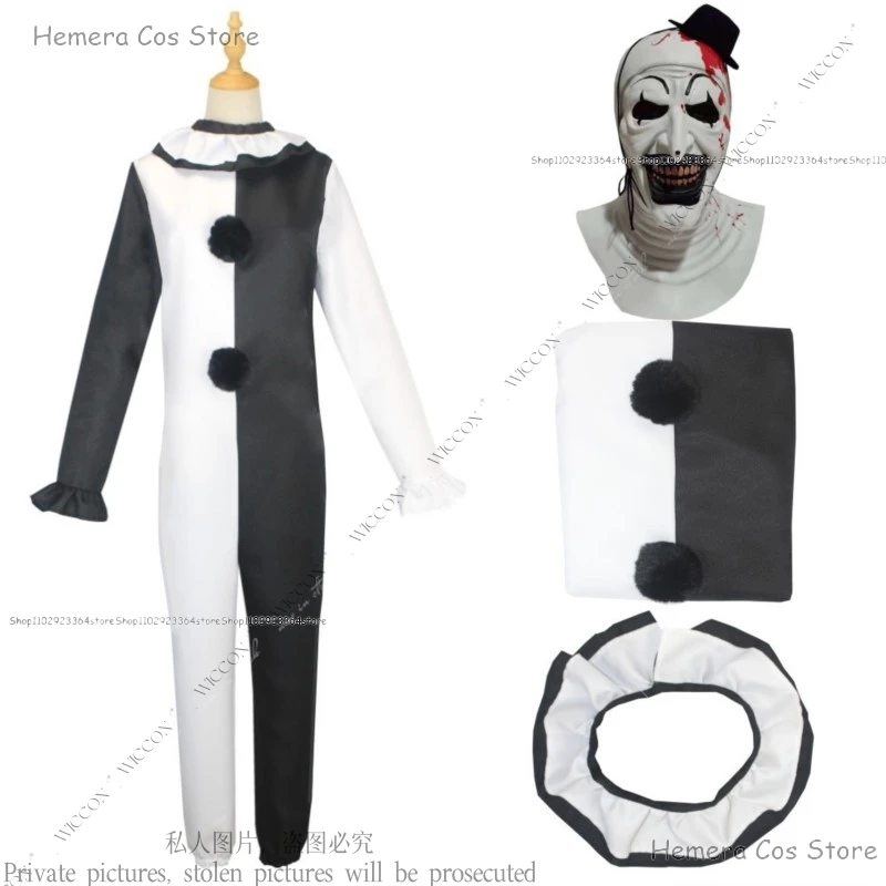 Art The Clown Cosplay Movie Cosplay Costume Jumpsuit Mask Halloween Costumes Mask for Men Women Adult Child Halloween Party