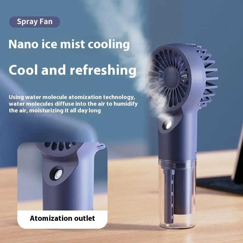 Mini Handheld Humidifier Fan Portable Mist Fan USB Rechargeable Battery Fast Charging Water Spray Hand Fan With Humidifier
