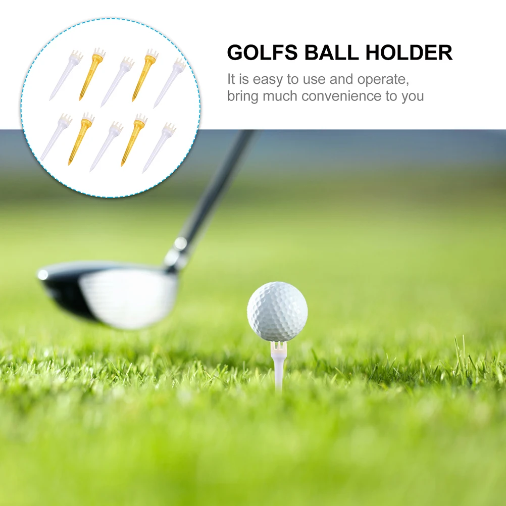 

20Pcs Golf Tees Plastic Lightweight Durable Golf Accessories Training Ball Holder Stand Practice Tool Golfs Tees
