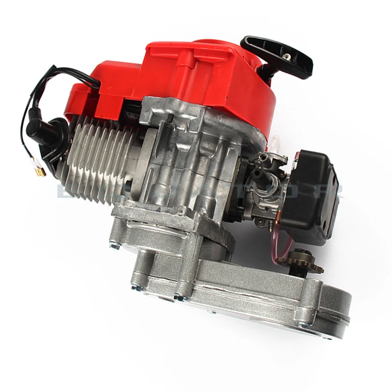 49CC 2 Stroke Motor Engine with T8F 14t Gear Box Easy to Start Pocket Bike Mini Dirt Bike Engine DIY Engine