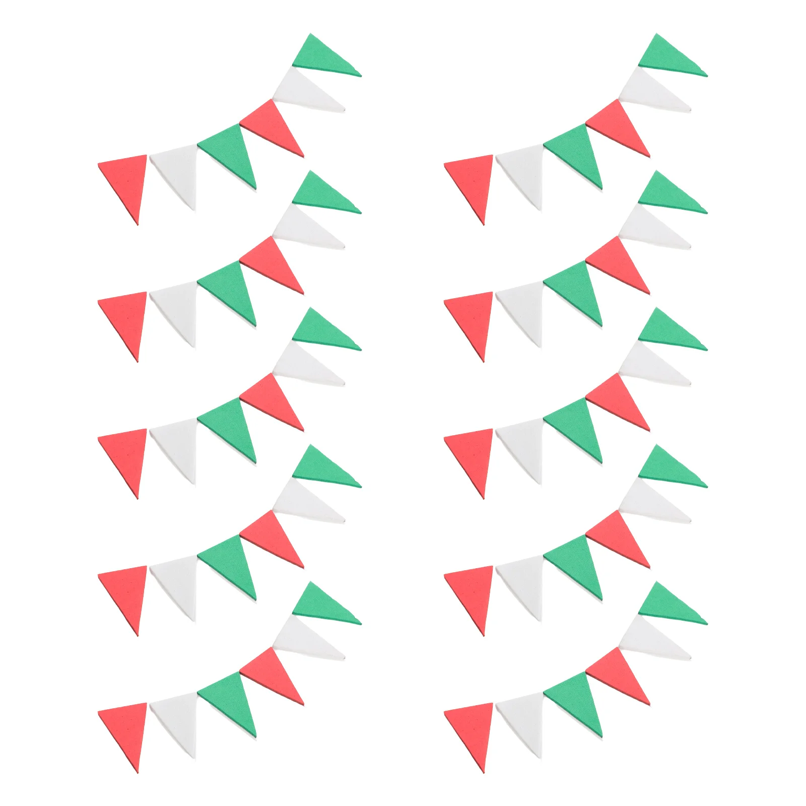 

10Pcs Decoration Mini Bunting Garland Vibrant Colorful Triangle Flags for Holiday Carnival Party DIY Decoration
