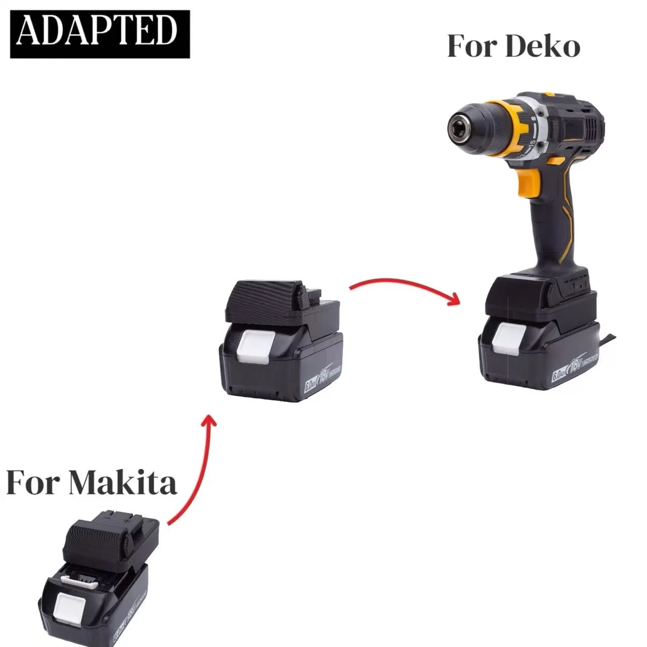 

Адаптер-переходник для аккумуляторной дрели Makita 18 В BL Lithium TO для DEKO 20 В, аксессуары для литиевой аккумуляторной дрели (без батареи)