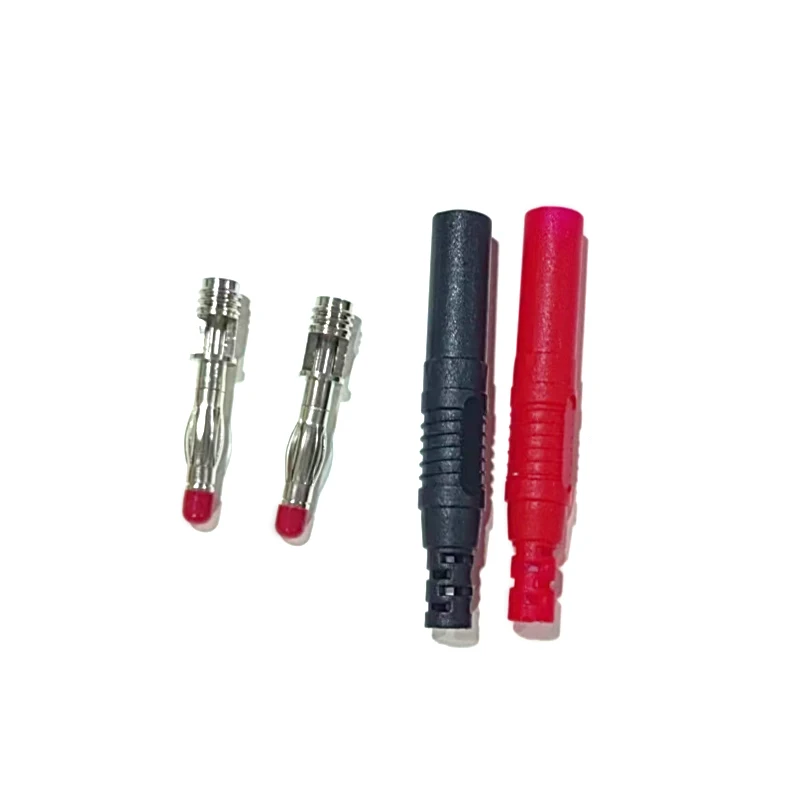 10 sztuk/zestaw proste izolowane bezpieczeństwo 4mm męski wtyk bananowy drut lutowane złącza DIY — zdjęcie 4