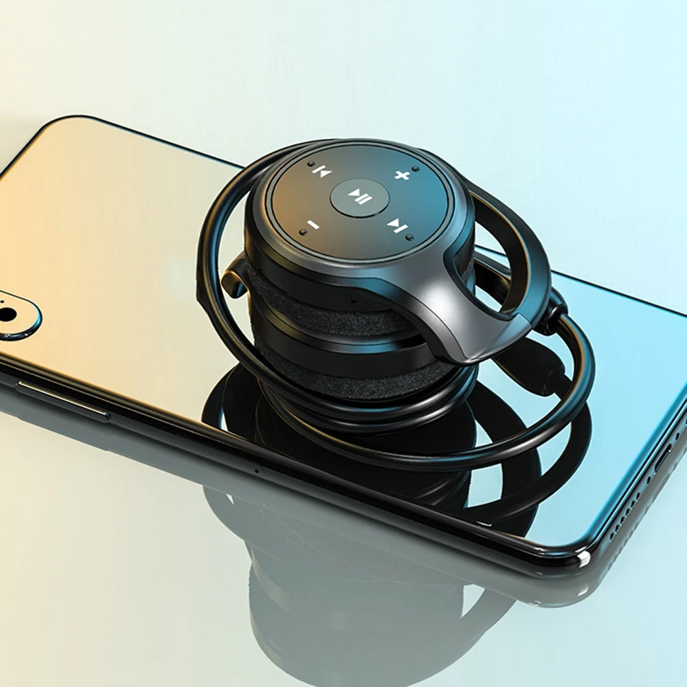 ممتاز! سماعات بلوتوث صغيرة A23 ملفوفة حول الرأس - سماعة رأس رياضية صغيرة لاسلكية، عمر بطارية 12 ساعة، أزرق