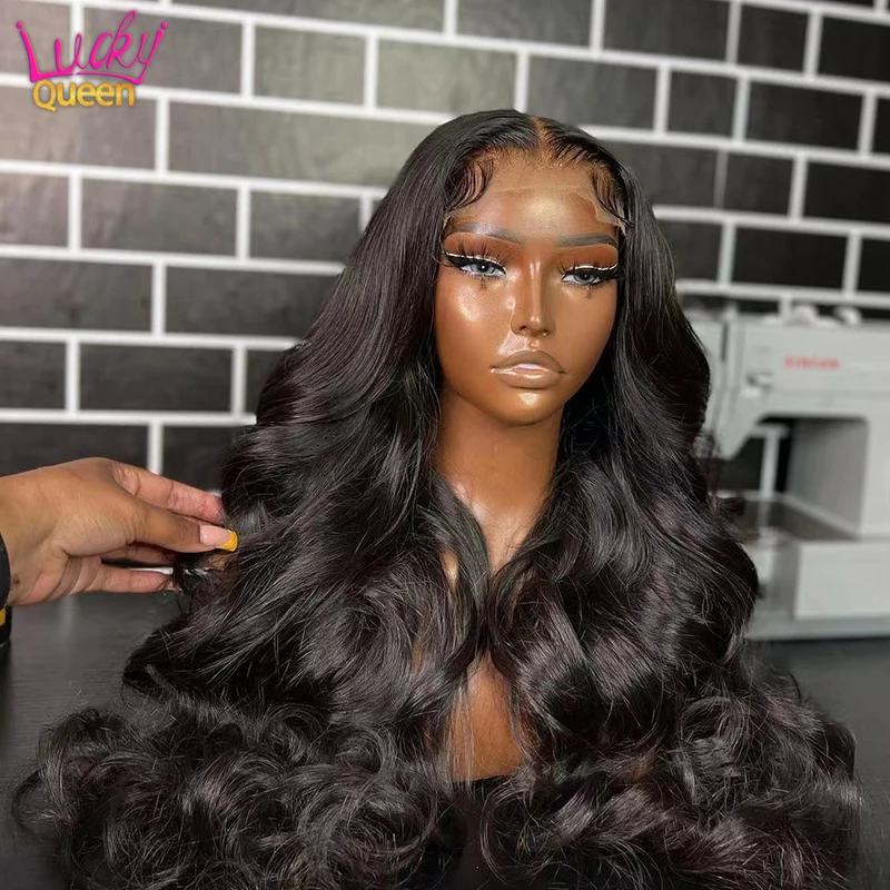 Ombre Grey Frontal Human Hair Wig Dark Root Body Wave Lace Front Wig For Women Ponytail Hair Pre Plucked 13X4 13X6 Frontal Wig