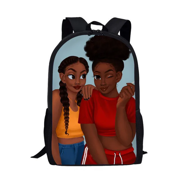 Bolsas de libros mágicos para niñas Afro negras, mochila escolar africana para niños de primaria, mochilas multiusos con estilo americano