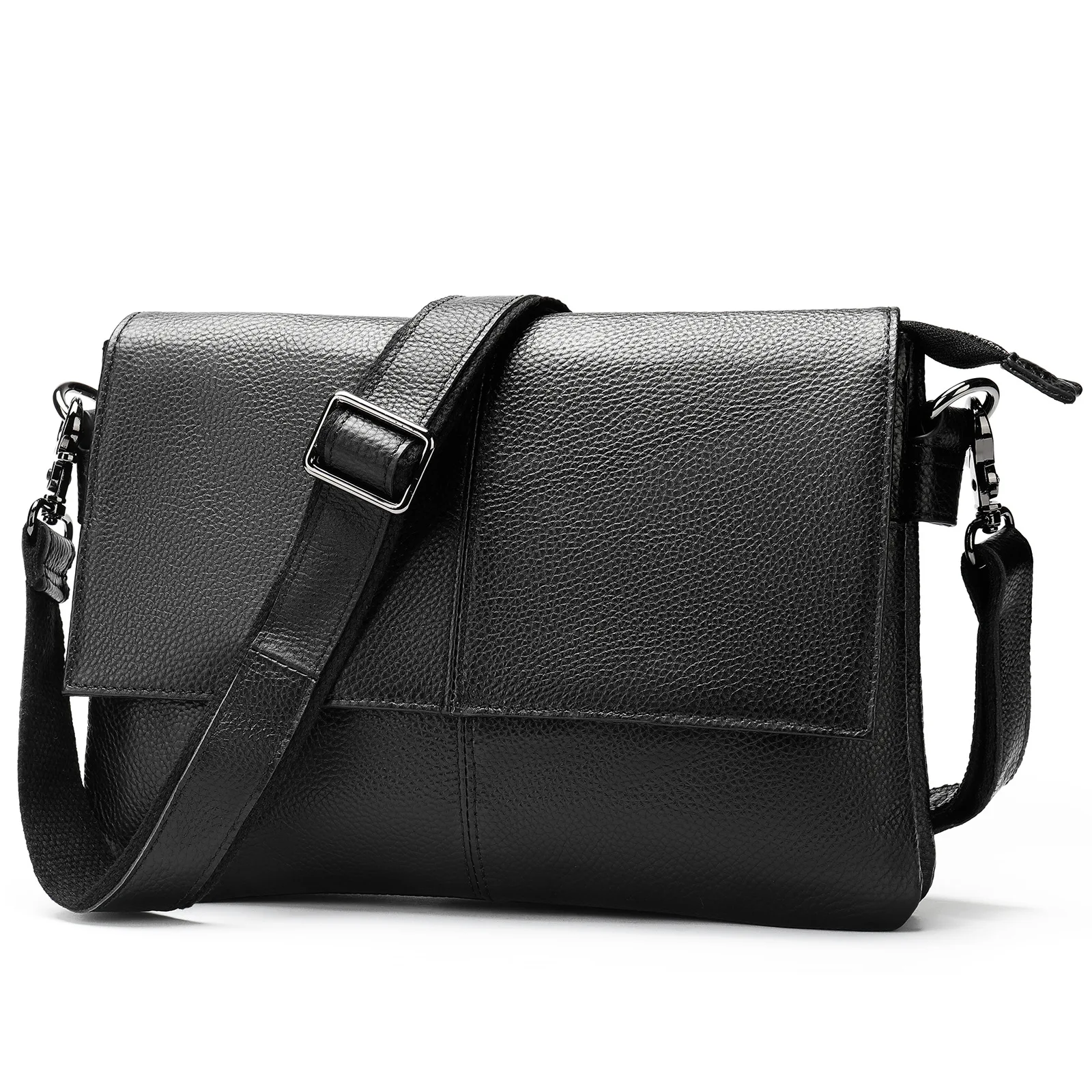 Heren Echt Lederen Schoudertas Messenger Bag Zachte Koe Lederen Crossbody Tassen Dagelijkse Clutch Mannelijke Pols Tas Multifunctioneel