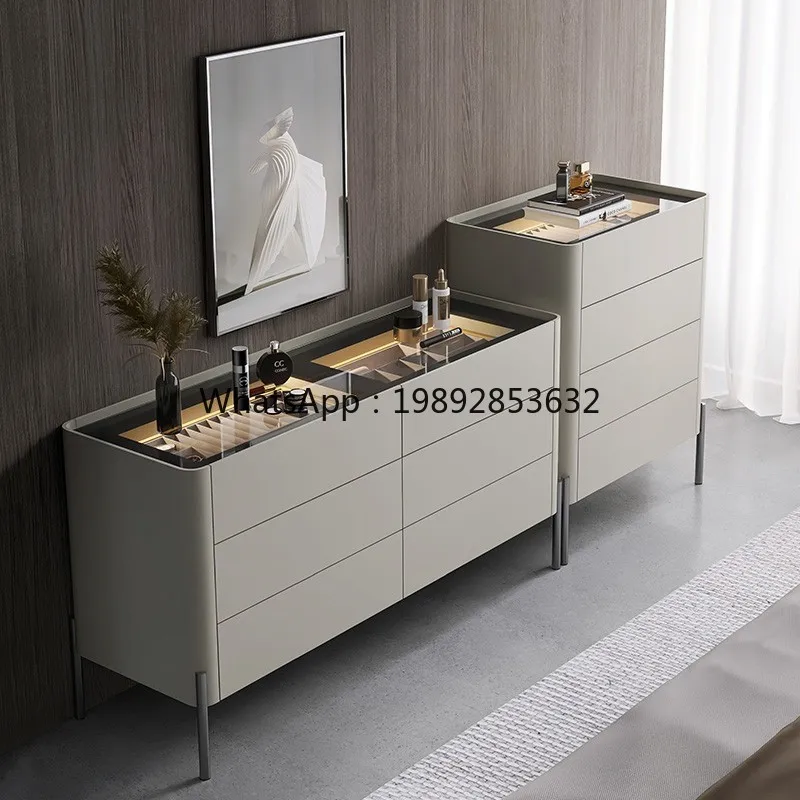 YFY Italian Minimalist Bedroom Eight-Drawer Cabinet Light Luxury Modern Simple Multi-Functional Storage Cabinet Drawer