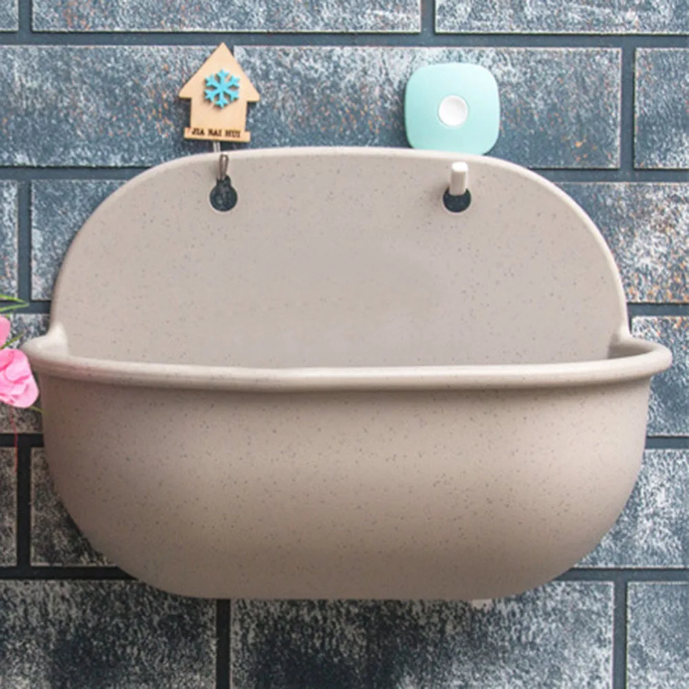 

Pp Resin Flower Planter Pot Wall Hanging Semicircle Design Leakproof Drainage Wall Mount Planter Pot Indoor Outdoor Resin Flower