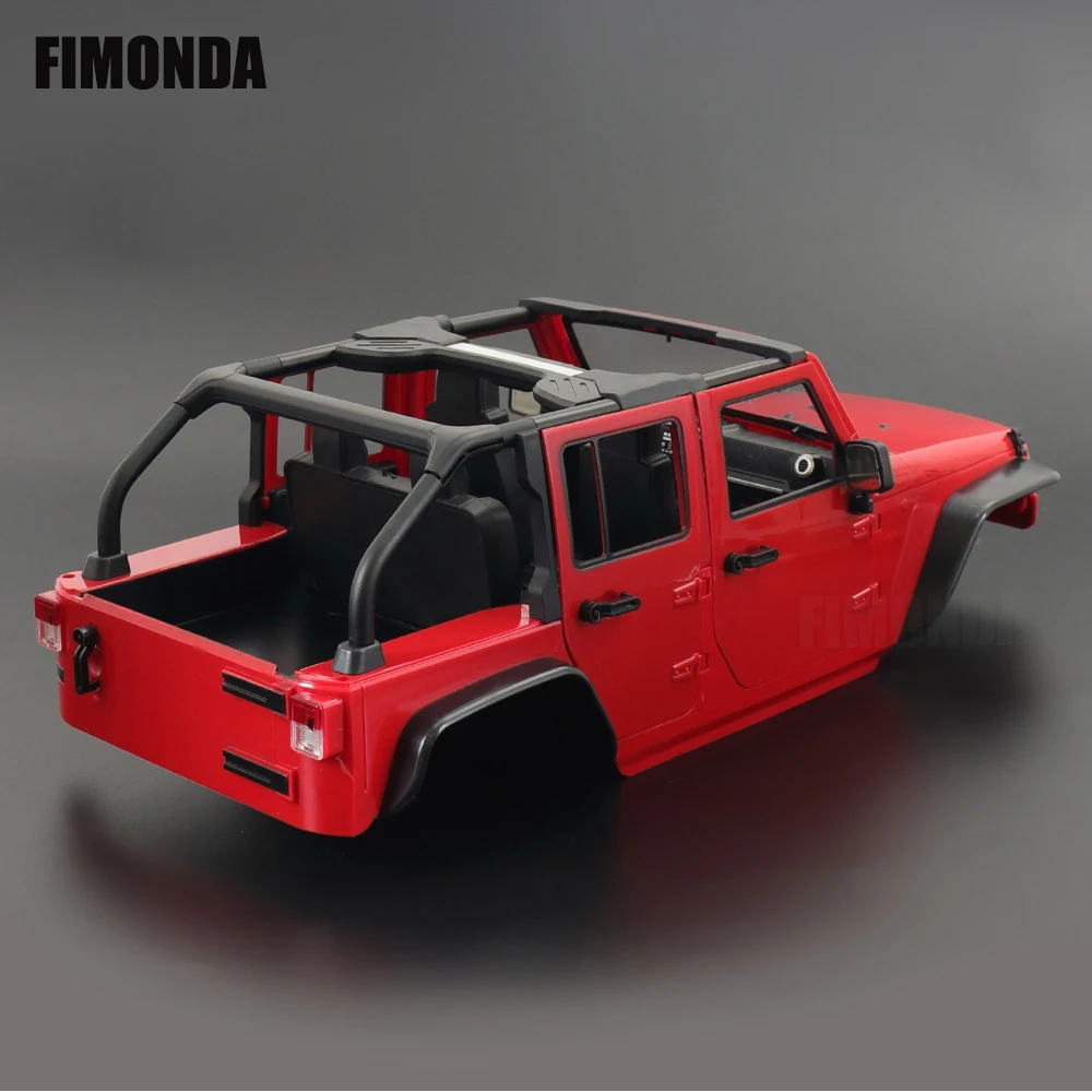 1:10 waga Wrangler cabrio Hard Body Kit 313mm rozstaw osi dla 1/10 gąsienica RC SCX10 Rubicon TRX4 Redcat GEN8