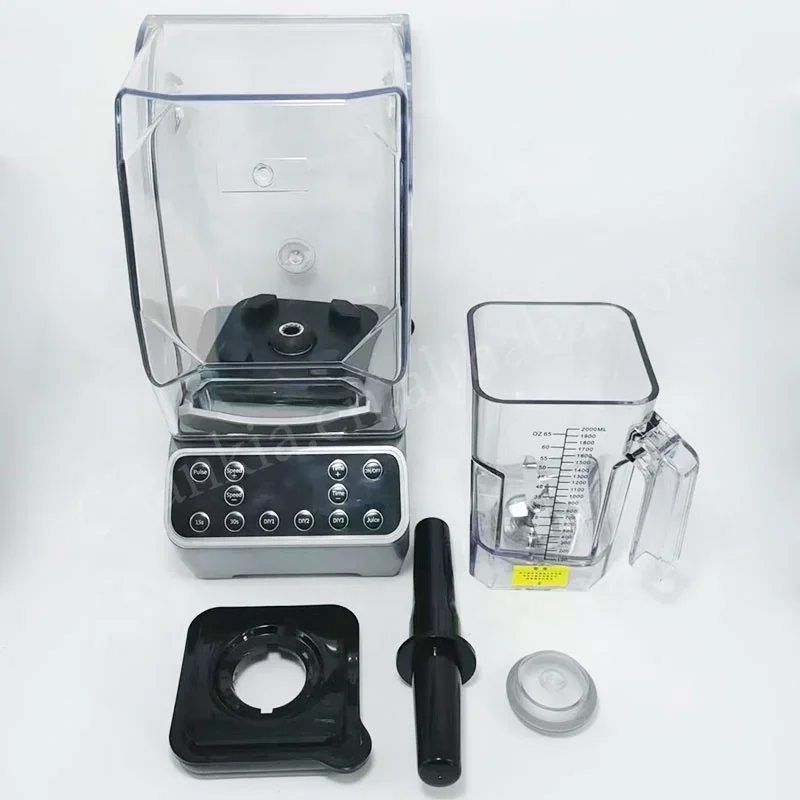 Commercial Portable Vacuum Blender 2200W 2000ml 5+ Speeds BPA Free Leak Proof Plastic Housing Multifunctional