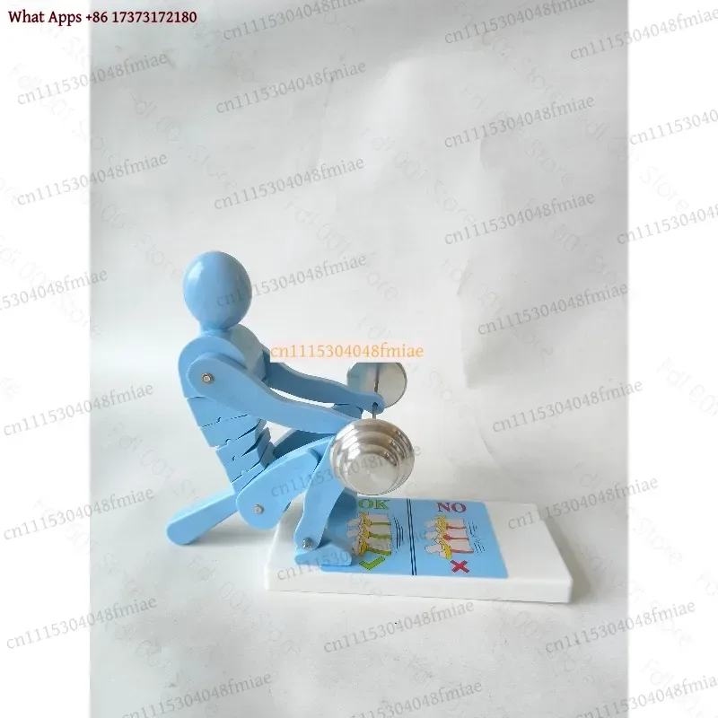 Blue Lumbar Spine Stress Demonstration Model for Proper Weight Lifting Posture Educational Anatomy Teaching Aid
