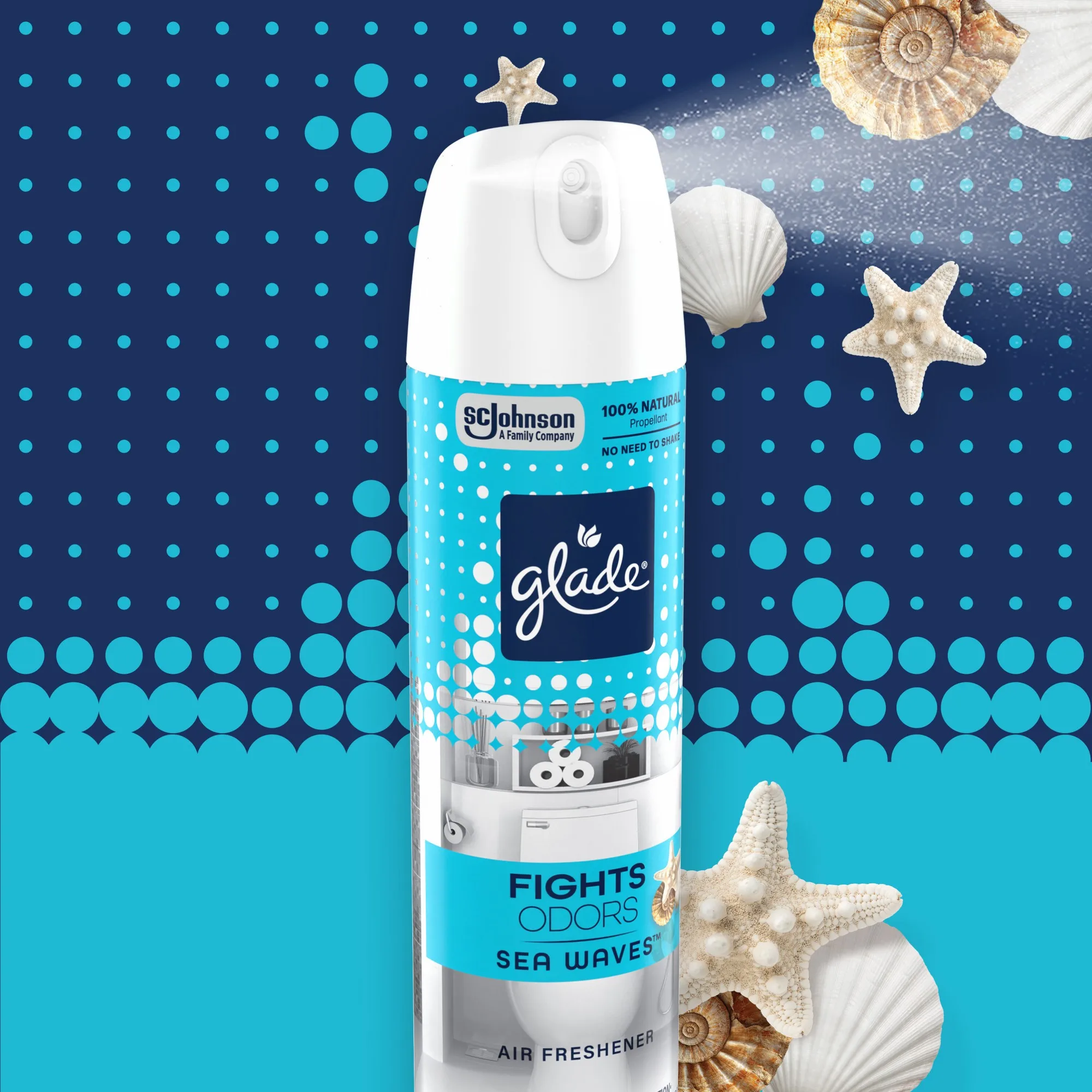 3pcs Sea Waves Room Spray Air Freshener Deodorizer Dye Free Paraben Free Home Bathroom Odor Control