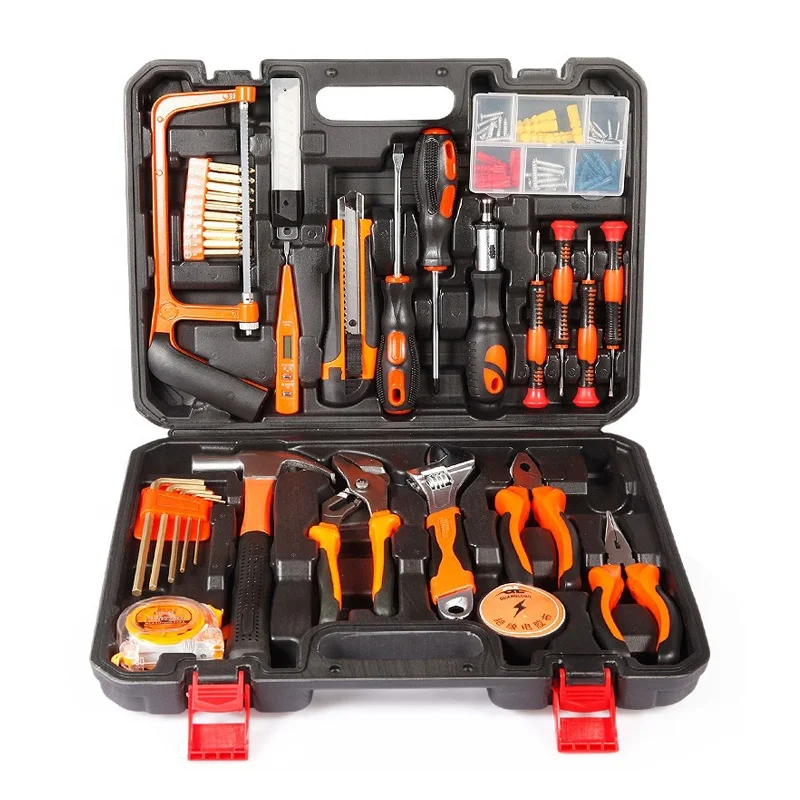 New General Household Hand Tool Kit with Plastic Tool Box Hardware&Tool Set