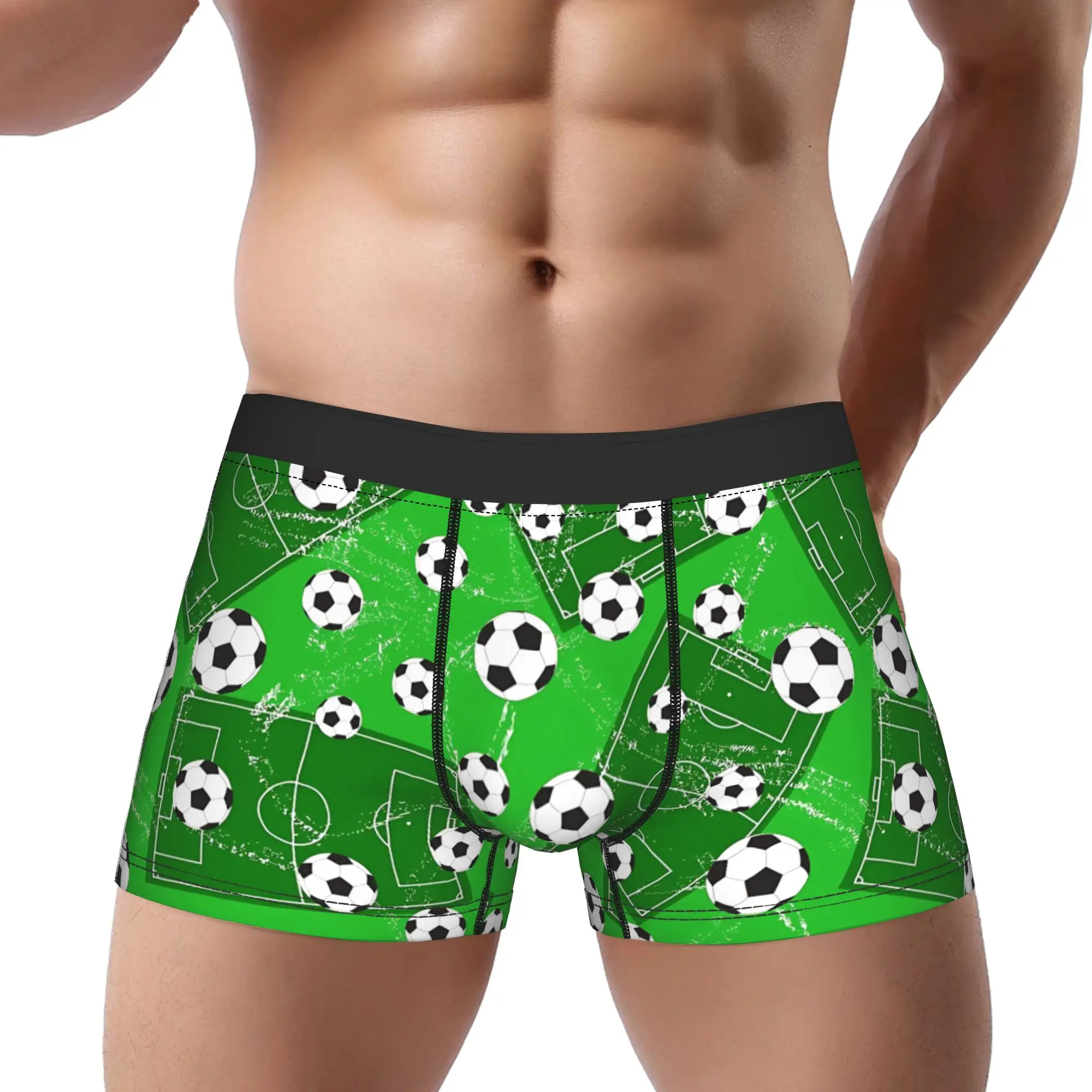 

1piece Grass Football Underpants Homme Panties Male Underwear Ventilate Shorts