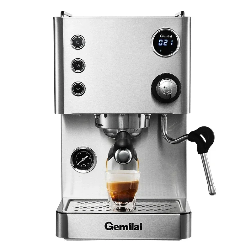 Coffee Machine CRM3007L Italian Semi-Automatic, 220V, 2-in-1 Small Milk Espresso, Professional Household, 550ml Boiler Control