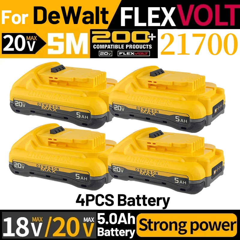 

Dewenon original battery pack compatitble with18V 20V XR Oil-Resistant 5Ah Battery for DCB184G-XJ