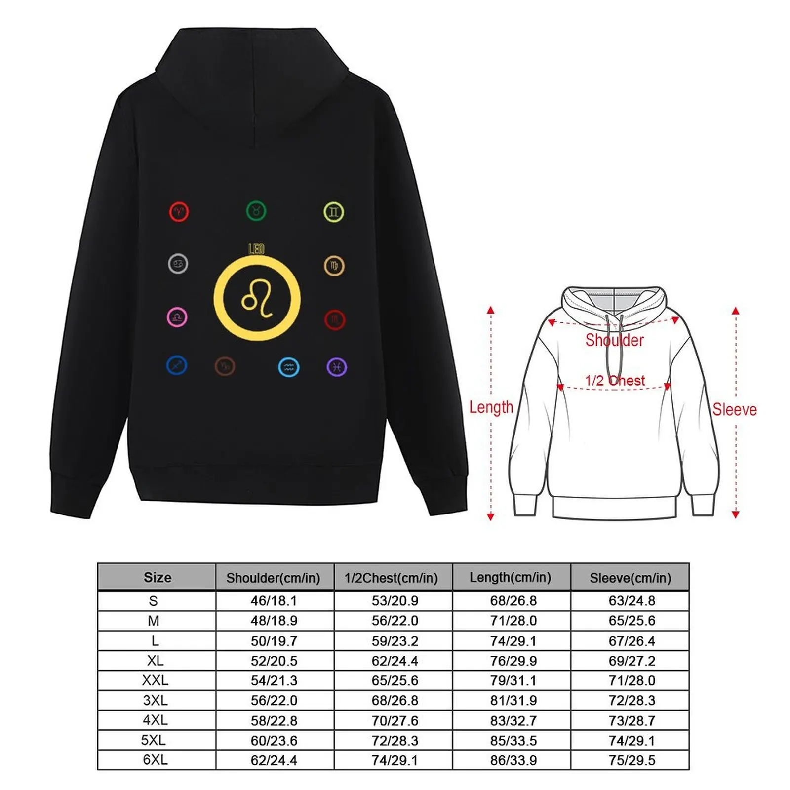 Star Sign Leo, Team Leo, Horoscope Zodiac Signs Sticker Pack, Twelve Zodiac Signs, Zodiac Icons Hoodie