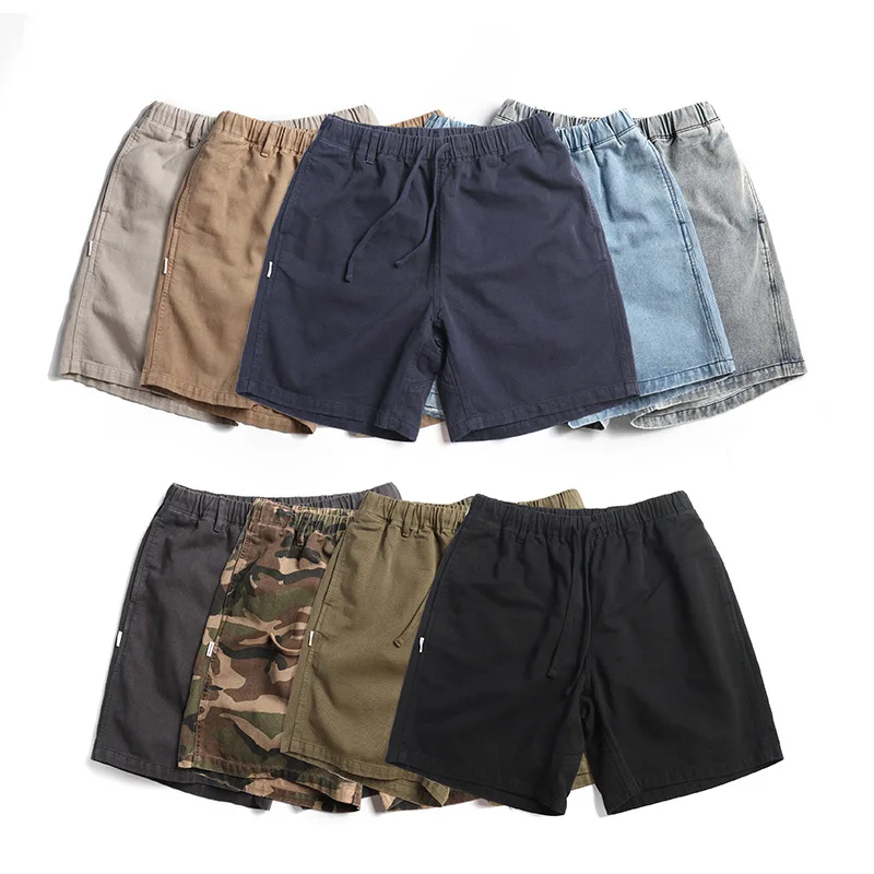 ACOMOSON Luxury Quality EU US Size Twill Work Shorts For Men Women 320G Heavyweight Washed Loose Casual Denim Shorts