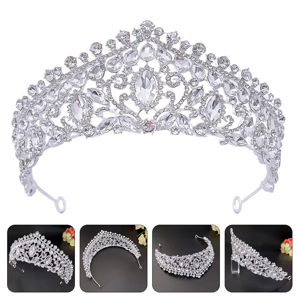 

Crystal Bridal Crown Headdress Elegant Wedding Tiara for Bride Woman with Delicate Rhinestone Decor Suitable for Wedding Party