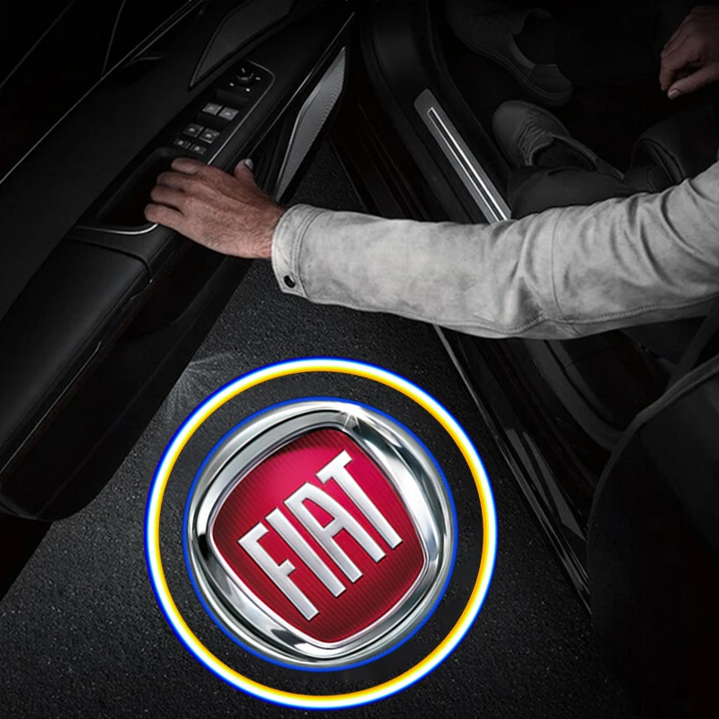 2 قطعة باب السيارة فيات ترحيب أضواء العارض مصابيح اكسسوارات لشركة فيات أبارث 500 تيبو FR الباندا أرجو فريمونت فياجيو برافو #4