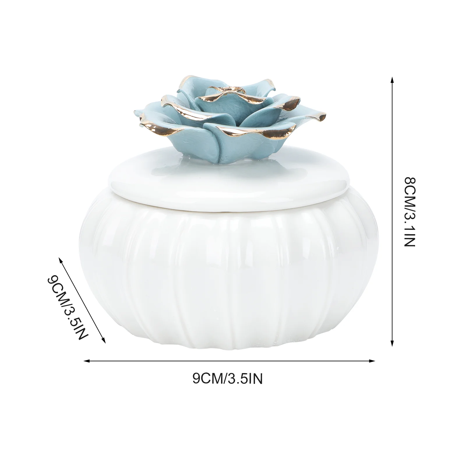 

Ceramic Jewelry Box Sealing Storage Can Decoration Container Elegant Jar Ceramics Cookie Decorating