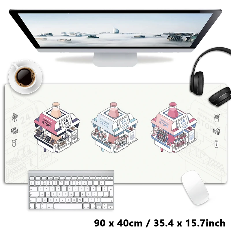 

Механическая клавиатура, оригинальный игровой коврик для мыши, компьютерный ноутбук, офисная клавиатура, настольный коврик XXL, большой геймерский коврик для мыши 90x40