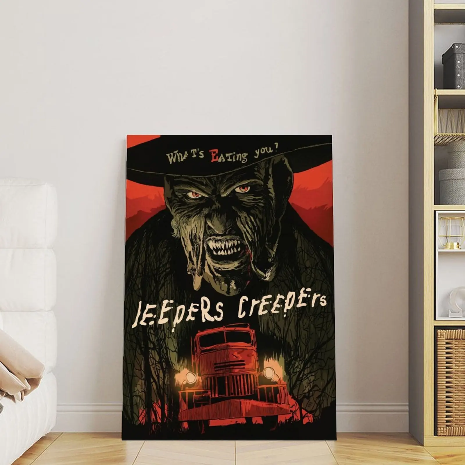 Classic Movie Jeepers Creepers Poster Vintage Horror Film Canvas Wall Art Posters Painting Decoration for Home Bedroom Dorm Bathroom Decor Gift - view 2