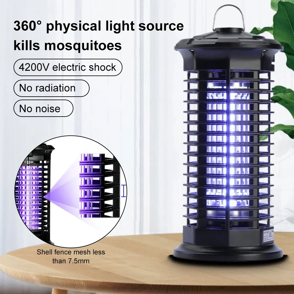 2-In-1 Microwave Mosquito Killing Lamp Electric Shock Mosquitos Killing Insect Trap Waterproof Insect Racket EU Plug Bug Zapper