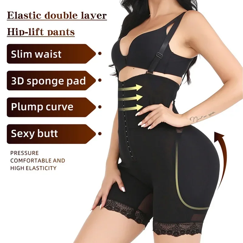 Butt Lifter Shapewear Full Body shapers Fake Buttocks Lingerie Control Panties Straps Hip Pads Enhancer Shapwear Brief Slimmer