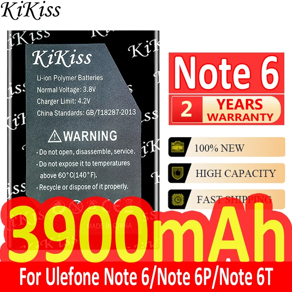 

Мощный аккумулятор KiKiss на 3900 мАч Note6 (3277) для Ulefone Note 6 6T 6P/Note 6P/Note 6T Note6P Note6T