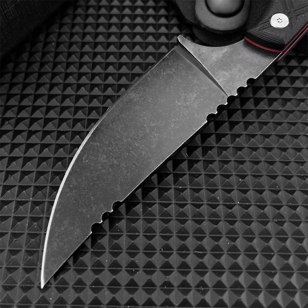 سكين شفرة ثابتة عالية الجودة 8Cr13Mov مقبض G10، مع غمد، للدفاع عن النفس التكتيكي، الصيد، سكين نجاة البرية #4