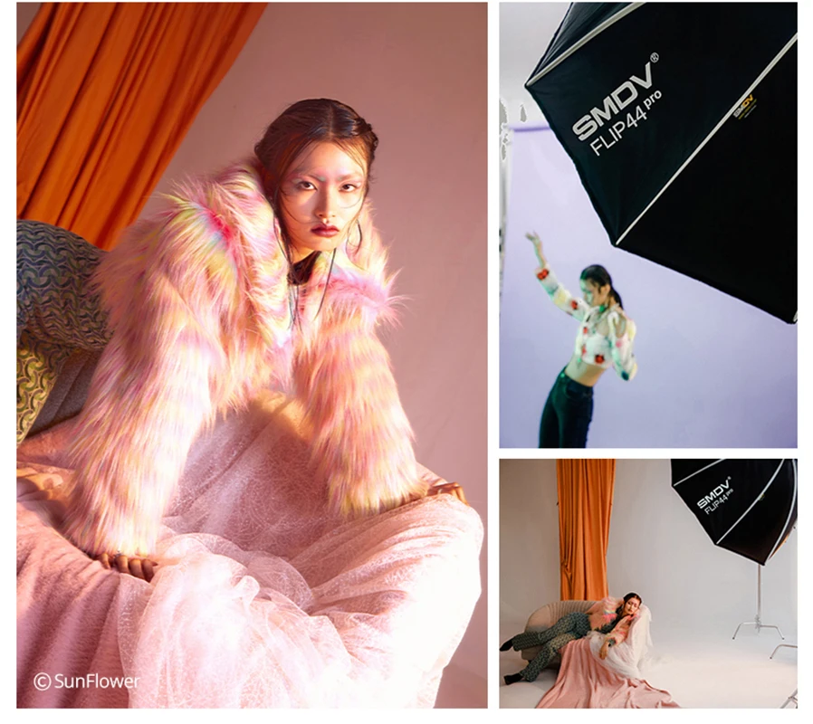 SMDV FLIP 36Pro 44Pro Octagon Parabolic Softbox Quickly Release Bowens Elinchrom Mount Softbox For Out Door Shooting live pics