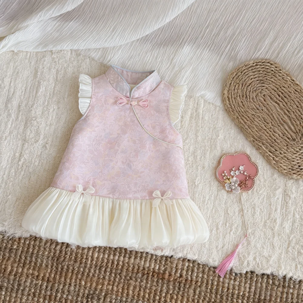 Baby Dresses Summer Cute Chinese-Style Baby Girl Dresses Sweet Cheongsam Hanfu Girls' Dresses