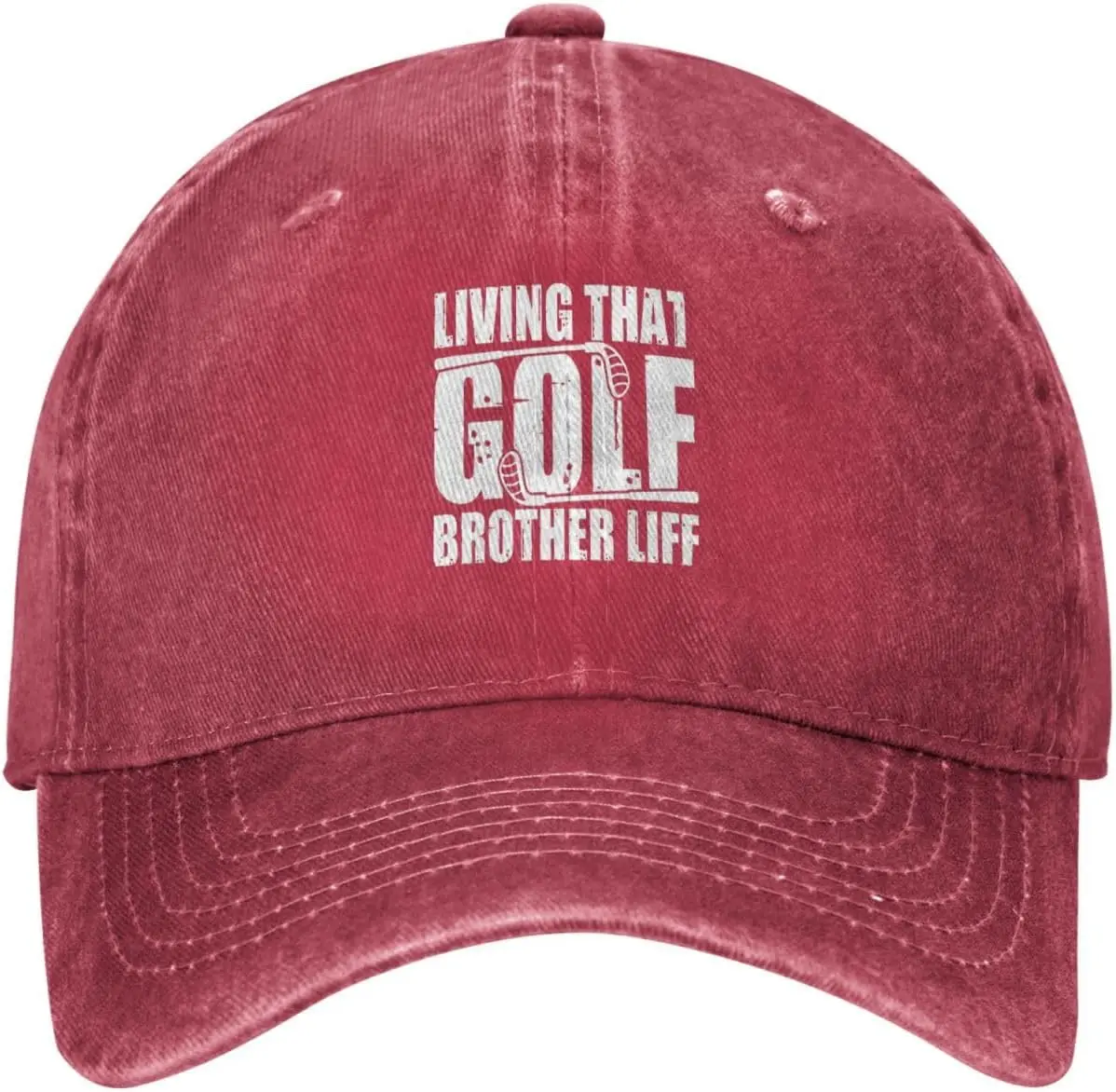 Golf Brother Life Washed Baseball Cap Cotton Distressed Dad Hat for Men Women Outdoor
