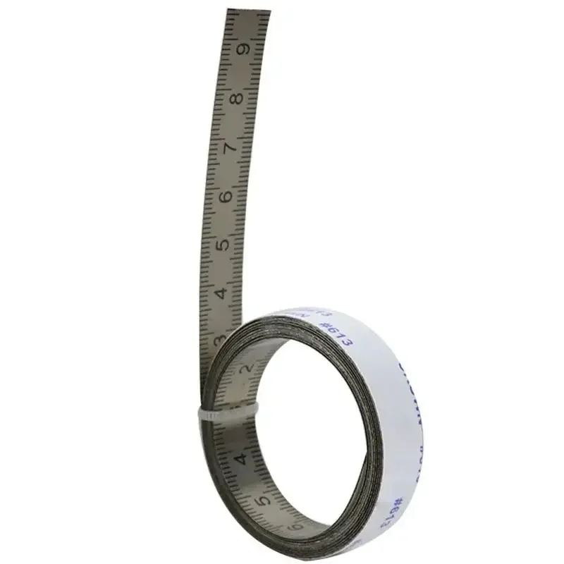 1-6M Stainless Steel Tape Measures Scale Ruler Portable Metric Self-adhesive Mechanical Rulers Measuring Ruler Gauging Tools